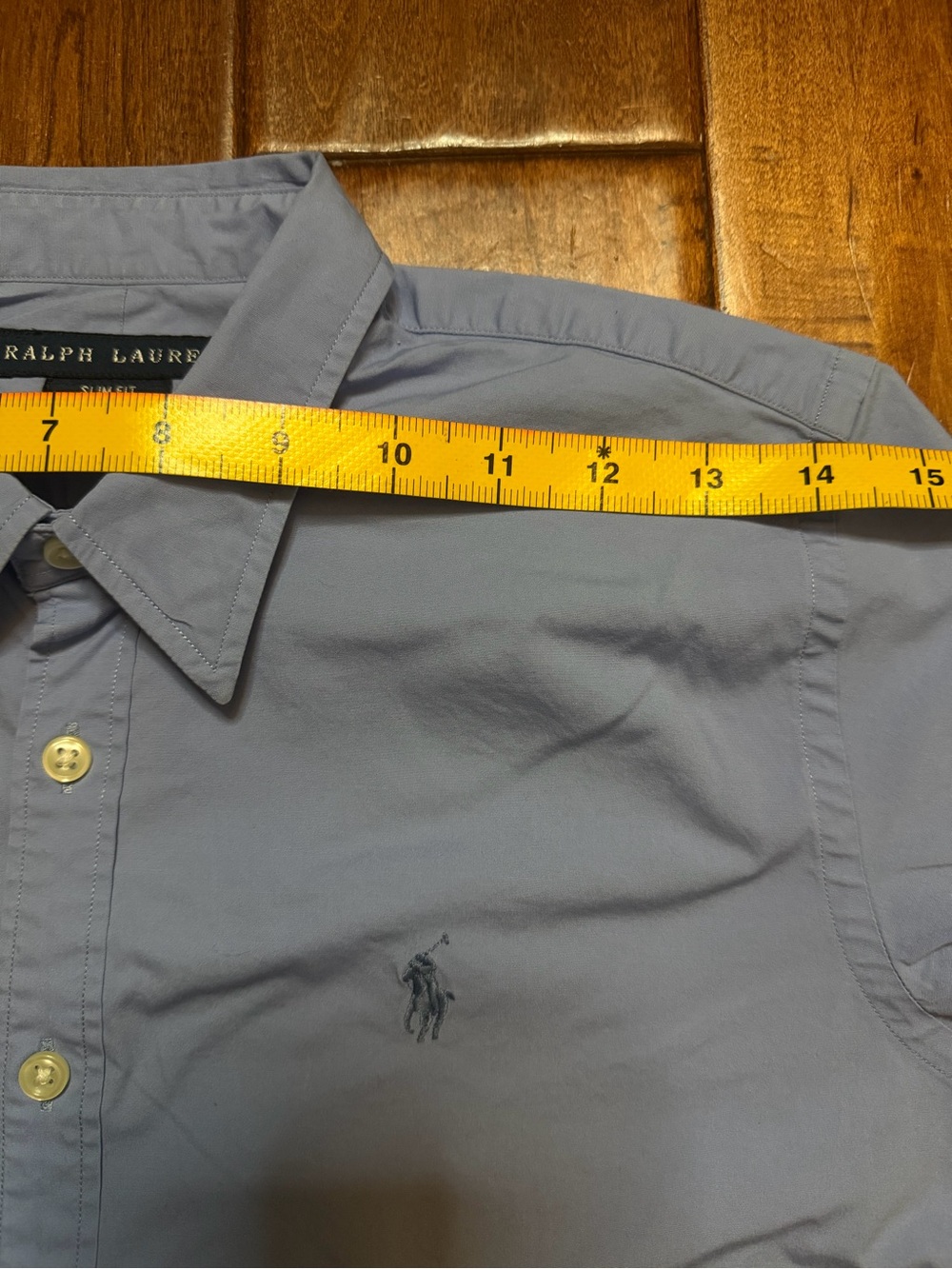Ralph Lauren Light Blue Button-Down Shirt with Embroidered Pony - Picture 9 of 9